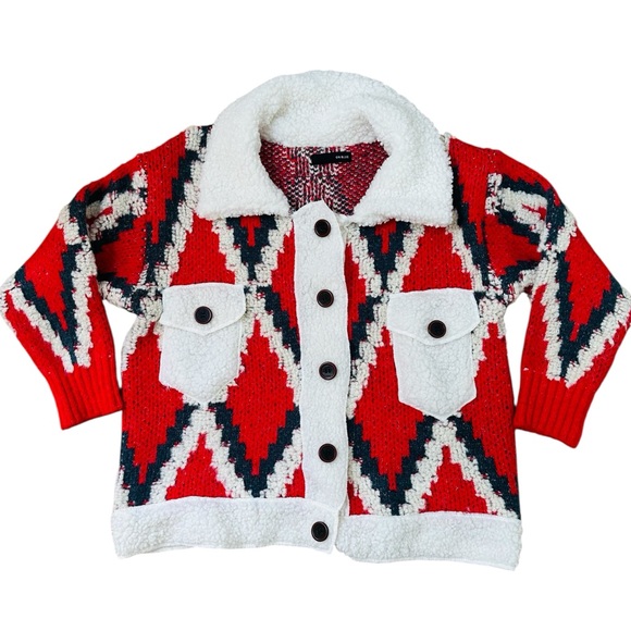 ON BLUE NEW QUILTED BOHO WESTERN CARDIGAN SWEATER. - Picture 7 of 9